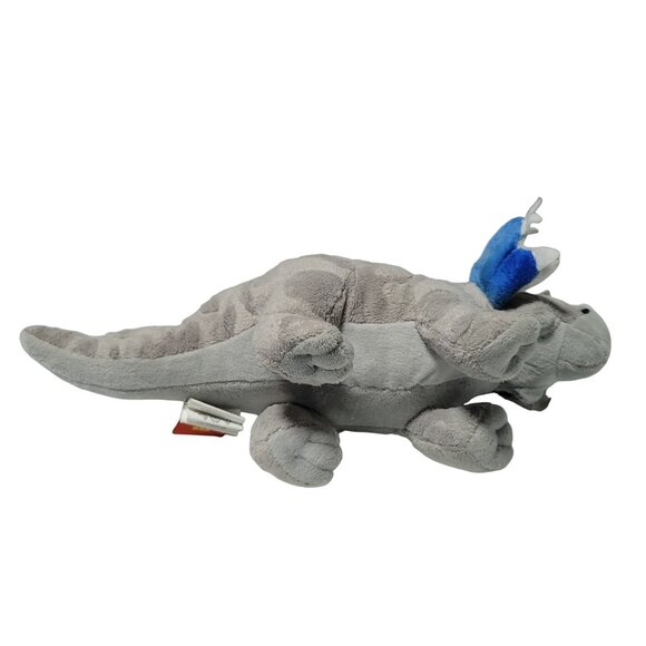 Adventure Planet Triceratops Dinosaur 13 inch Plush Blue Gray Stuffed Animal Toy - Picture 5 of 9